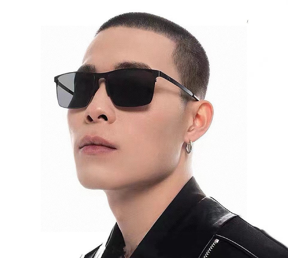 RECTANGULAR FRAME SUNGLASSES G2805 IN METAL