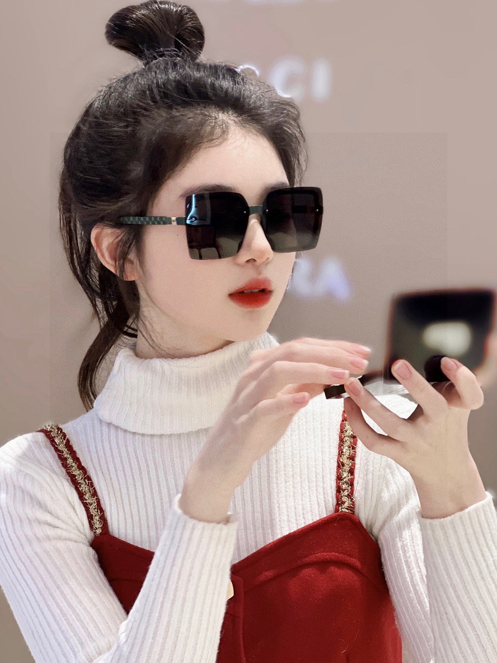 SQUARE FRAME SUNGLASSES G9222 IN ACETATE