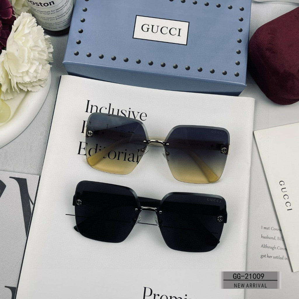 CRYSTAL STUDDED SQUARE FRAME SUNGLASSES 21009 IN ACETATE