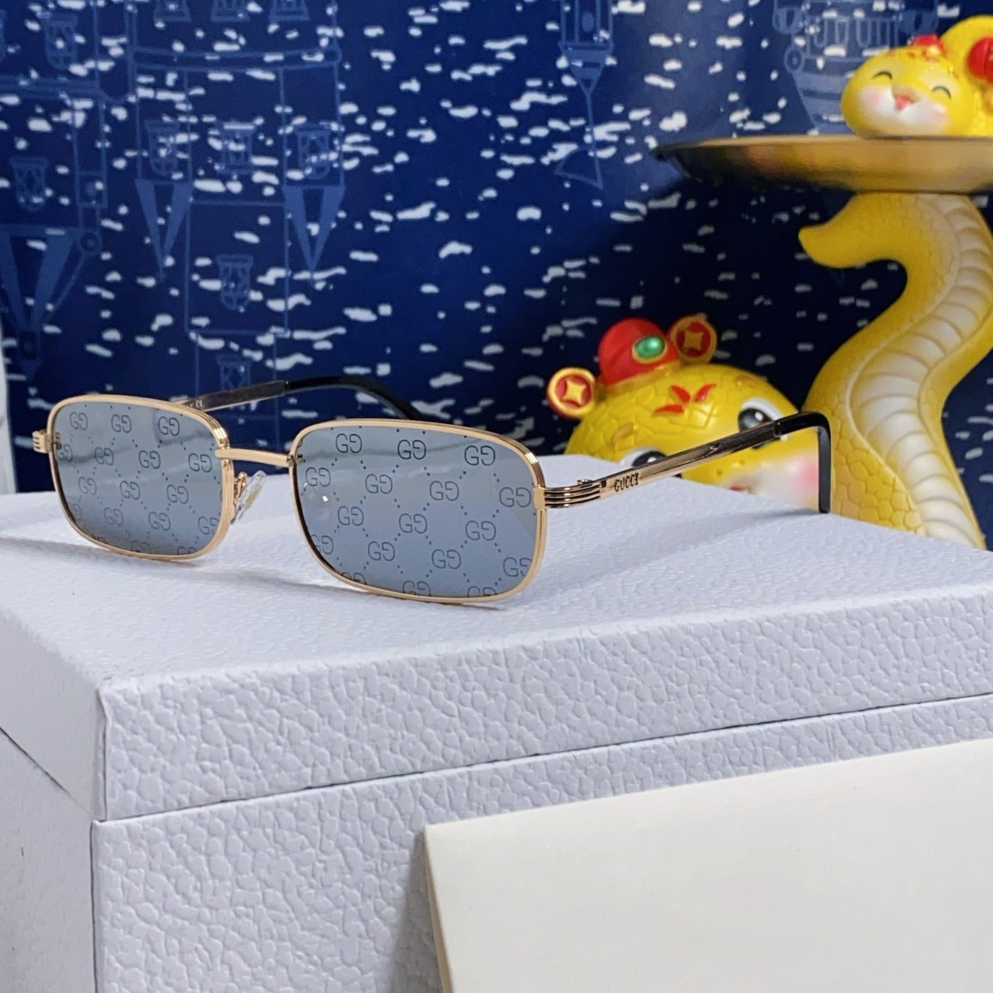 RECTANGULAR FRAME SUNGLASSES GG1457S IN METAL